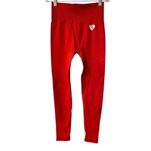 Women's Best Seamless High Waisted Red Leggings Size Sm